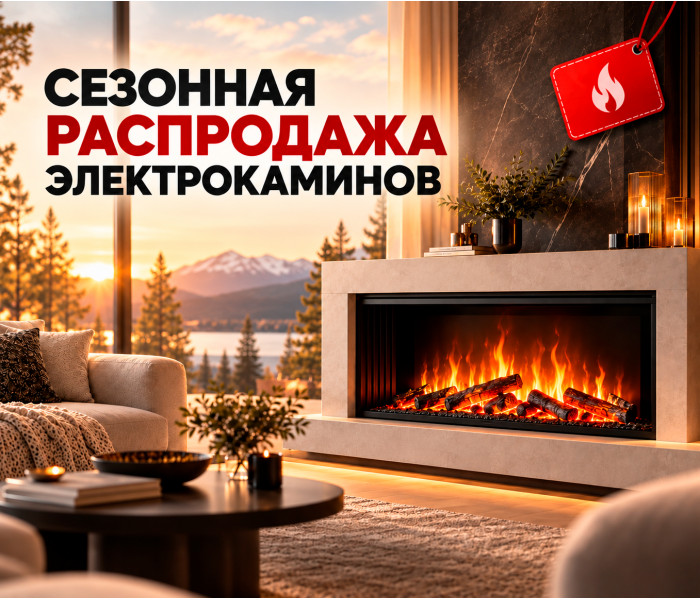 Сезонные скидки на электрокамины